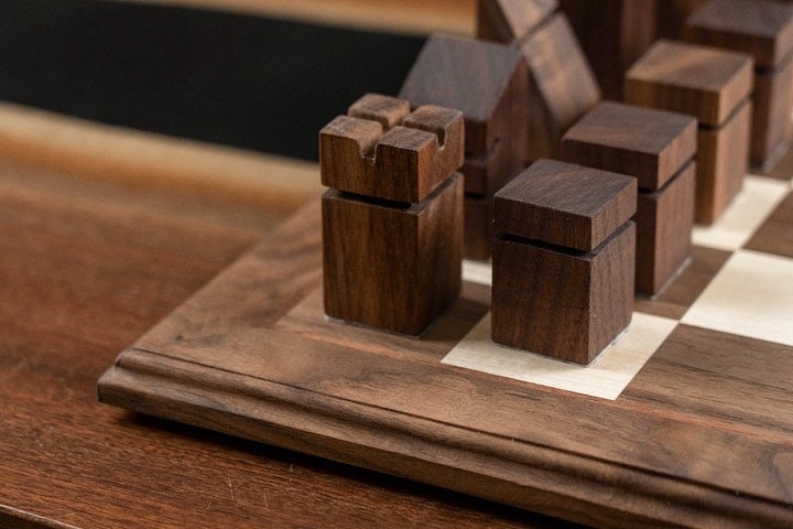Chess Set Walnut, and Maple